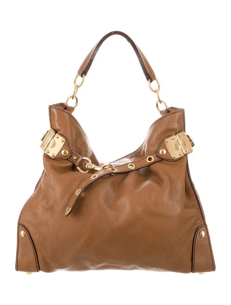 Designer Miu Miu Leather Hobo Bags for Women 